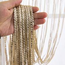 1 pieza Cortina divisoria minimalista en forma de S, cortina colgante divisora de ambientes para sala de estar/entrada - 1PC - Ver 9