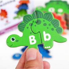 Children's Letter Matching Puzzle Game Toy, Dinosaur Shaped Letter Recognition Word Matching Family Early Education Interactive Game Toy, Metal Tin Pocket Letter Matching Puzzle, Suitable For Boys And Girls Travel Game Toys, Letter And Word Enlightenment Game Toy - Multicolor - View 8