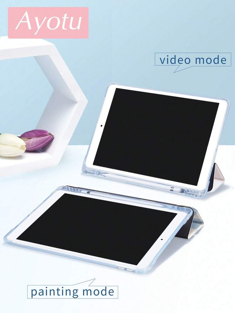 Ayotu 1pc Burgundy Red And White Heart Pattern Tablet Case & Kindle E-Book Case Compatible With IPad 10th Generation, IPad 11/Air 4th/Air 7th/9.7 Inches, Compatible With Samsung Galaxy Tab A9 Plus, Kindle (11th Generation-2024 Release)(6 Inch), Kindle Paperwhite 12th Gen 2024, Great Holiday Gift, Stylish And Simple Pattern. - Multicolor - View 6