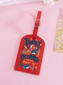 1 Stück leichter und strapazierfähiger PU Gepäckanhänger, geeignet für Reisekoffer, Rucksack, Kreuzfahrttasche, Rucksack-Zubehör, ideal für Bordkarten, unverzichtbar für Herbstreisen und die Rückkehr zur Schule - Muster E - Übersicht 20