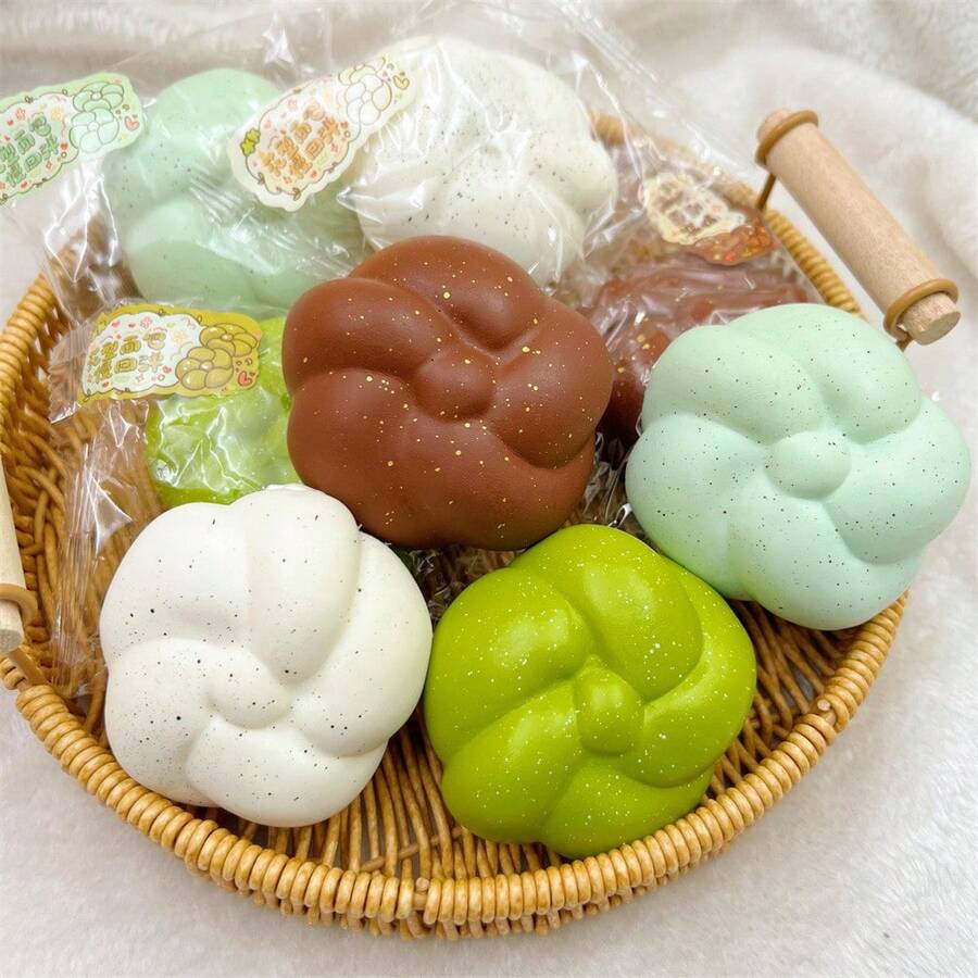 超柔软慢回弹面包，逼真面包甜甜圈玩具，成人减压玩具 - 彩色 - 查看 1