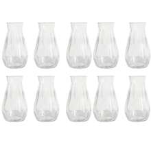 1/2/6/8 件高品质钻石型塑料花瓶，透明花卉手工制作，适用于各种花束 DIY 和装饰展示，非常适合节日和家居装饰，非常适合桌面、婚礼、派对装饰 - 白色 - 查看 12