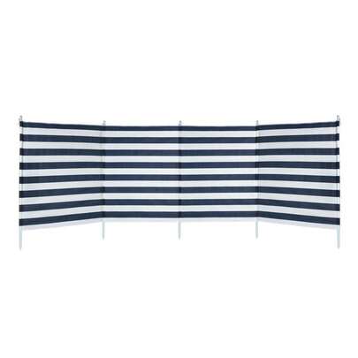Aktive Pare-vent à rayures bleues et blanches 4 panneaux ✅ Livraison en 24/48h en Espagne continentale