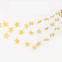 2 Conjuntos de Guirlanda de Lantejoulas Douradas de 157.48 Polegadas - Ideal para Decorações de Festa, Presentes de Aniversário, Casamentos, Lembrancinhas de Festa de Ramadã, Itens de Ramadã, Decorações de Eid, Ramadã Kareem, Mubarak - Dourado - Visão 4