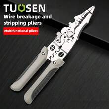 Upgraded Multi-Functional Wire Stripper, 18-In-1 Wire Stripper And Crimping Pliers, Quickly Stripping, Cutting, Separating, Winding, Crimping Wires. Ergonomic Handle, Precise Cutting, Electric. - Multicolor - View 2