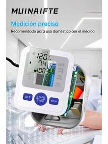 Portable Health Measurement Kit: Blood Pressure Monitor, Battery/USB Operated, Voice Transmission, One Button Start, Easy To Operate, An Essential Item For The Family. - ALPS-GRAY - View 3