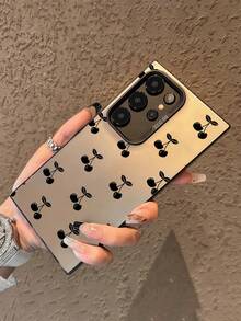 1个时尚简约樱桃图案彩色银色IMD防滑防摔手机壳，适合日常/假日/春/夏/秋/冬，适合年轻人/女性/上班族/青年，手机保护套兼容三星A03/ A03core/ A03S /A04/ A04E/ A05/ A05S/ A10/ M10/ A10s/ M01s/ A11/ A12 /A13/ A14/ A15/ A20s/ A21s/ A22/ A23/ A25/ A31/ A32/ A33/ A34/ A35/A50 - 彩色 - 查看 2