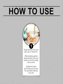 EelJoy 椰子宠物美容喷雾/免冲洗狗狗毛发柔顺亮泽喷雾/椰子宠物美容喷雾，持久留香，柔顺毛发，防静电，滋养毛发，适用于猫狗，香味怡人 - 彩色 - 查看 3