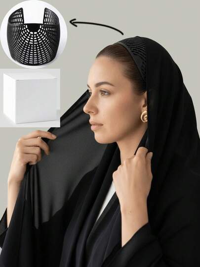 1条3D打印防滑头巾固定带，透气轻盈尼龙头巾内衬，方便穆斯林女性佩戴，多种颜色可选