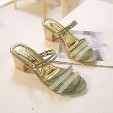 Sandalias de tacón alto para mujeres - Verde - Ver 4