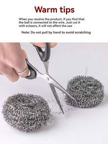 1/10/20pcs High Density Steel Wool Pads, New Generation Kitchen Cleaning Tool, Effectively Removes Stubborn Grease, Popular Sold-Out Item, Durable And Practical Scrubber - 20Pcs - View 3