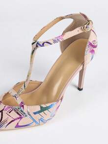 Women's New Strap Buckle Apricot Pointed Toe Stiletto Heel Niche High Heel Pumps, Summer - Apricot - View 7