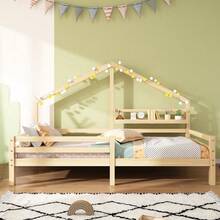 Kids Bed Frames, Headboards & Footboards - Natural + Pine + 90cm*200cm - View 4