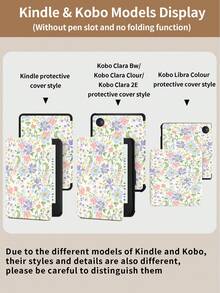 Kingsung Ốp lưng máy tính bảng họa tiết hoa nhỏ xinh xắn, tương thích với iPad 9.7/10.2/10.5/10.9/12.9/Pro 11, thế hệ thứ 10, Galaxy Tab S6 Lite 10.4 inch, Kindle Paperwhite thế hệ thứ 12 2024, Kindle (thế hệ thứ 11) phiên bản 2022, Kobo Clara Color. Chất liệu mềm mại, chống rơi vỡ, chân đế thông minh/tự động bật/tắt màn hình. - Nhiều màu - Xem 10