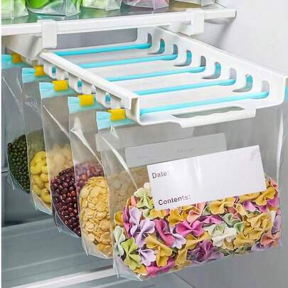 60 túi niêm phong thực phẩm, túi có khóa kéo (khóa kéo và họa tiết ngẫu nhiên), dụng cụ bảo quản rau củ và thịt, phụ kiện bảo quản chống mùi trong tủ lạnh, túi đựng thực phẩm, túi đựng ngũ cốc, túi đựng yến mạch và đậu, dụng cụ sắp xếp nhà bếp, có nắp đậy, quà tặng Ngày của Mẹ, quà tặng cho mẹ