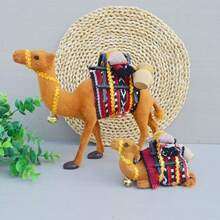 Handmade Bohemian Style Camel Decoration With Golden Chalice - Realistic Camel Model, 3D Lifelike Animal Statue, Tabletop Decor, Ramadan Decoration, Suitable For Home And Office, Symbolizing The Spirit Of Endurance, Adventure And Survival Power Of The Desert, Applicable For Living Room Decor, Bedroom Decor, Eid Al-Adha, Islamic Events, Ramadan Kareem, Office Desk Accessories, Dollhouse Decor, Eid Al-Fitr, Eid Gift, Collectible Gift, Personalized Gift - Multicolor - View 3