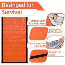 Portable Emergency Survival Sleeping Bag Thermal Insulation Equipment Lightweight First-Aid Blanket Foldable - Multicolor - View 7