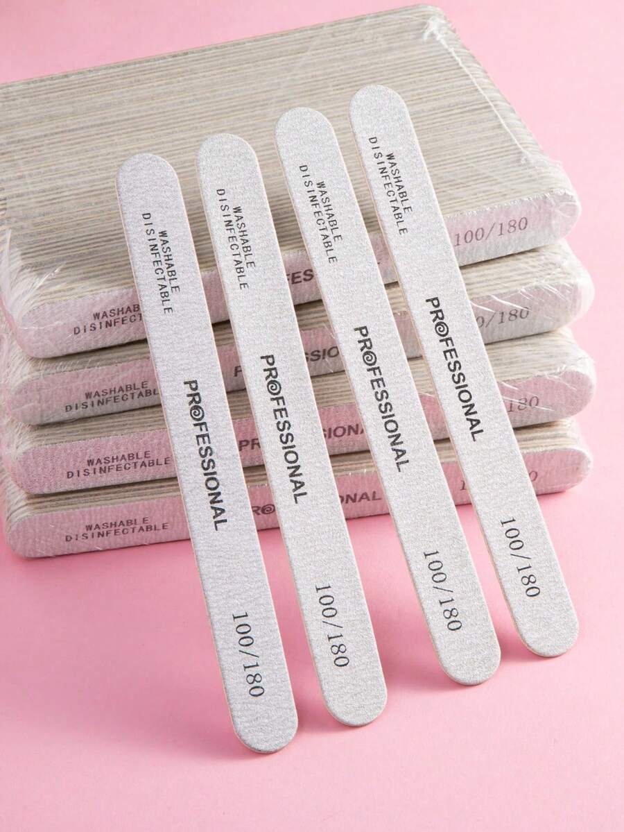 10/5PCS Nail File And Buffer Set - Professional Manicure Tools Kit With 100/180 Grit, Portable Nail Care Kit For Home/Salon,Strip Shape - Multicolor - View 1