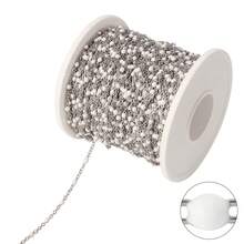 Dây chuyền hạt thép không gỉ 100cm, dây chuyền hạt nhựa nhiều màu sắc phong cách Bohemian, dây chuyền tráng men để làm trang sức DIY và phụ kiện vòng cổ. - Chuỗi tự làm - Xem 23