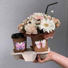 500pcs Butterfly Flower Stickers Roll - Self-Adhesive, Butterfly & Flower Shaped Stickers For Decorating Gift Boxes, Glossy Surface Non-Sticky Labels, Suitable For Gifts And Crafts, Kitchen Preservation Products, Home Storage, Home Decor - Multicolor - View 4