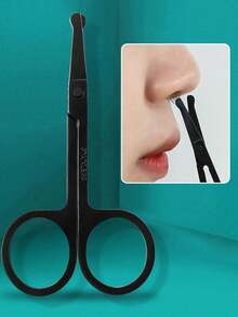 圆头安全鼻毛修剪器，不锈钢材质，男女通用鼻毛耳毛修剪器 - 黑色 - 查看 11