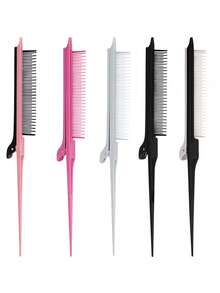 1pc Professional Salon Hair Styling Comb, Black Multi-Functional Highlighting Comb, Anti-Static Styling Comb, Hair Styling Tool - Multicolor - View 4