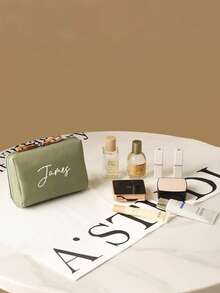 1 chiếc túi đựng mỹ phẩm quà tặng phù dâu cá nhân hóa, túi đựng mỹ phẩm cưới thêu, túi đựng đồ dùng vệ sinh cá nhân cho tiệc cưới và du lịch, quà Giáng sinh tùy chỉnh cho nữ, ý tưởng quà tặng cô dâu Lễ Tạ ơn, quà sinh nhật, quà tặng thiết thực cho phù dâu. - Nhiều màu - Xem 8