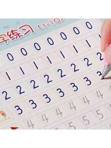 3pcs/Set Random Magic Practice Notebook Set, Includes Letters, Numbers, Pinyin, Math Addition & Subtraction, Great Gift For Friends And Family - Random 3pcs - View 6