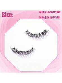 7 Pairs/Set Natural Crossed Style False Eyelashes With Transparent Stems, D Curl For Lengthening Eye Tail,5-13mm - Cat Eye Lashes - View 6