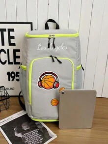 New Fashion Backpack, Multi-Functional Basketball Bag, Large Capacity School Backpack - Rectangle - View 4