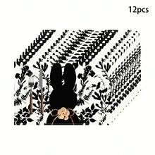 1/4/6 piezas, Manteles individuales con diseño de hojas y lazos para Pascua, Manteles de mesa de comedor para uso en exteriores, reuniones en el hogar, decoración de cocina y comedor - Multicolor - Ver 14