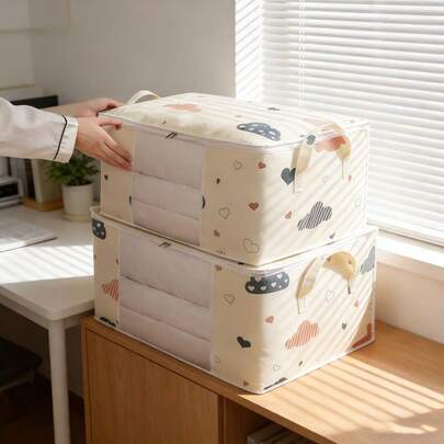 Large Capacity Waterproof Drawer-Style Underbed Storage Bag, Dust-Proof Clothing, Bedding, Shoes, Toys Storage Box, Suitable For Home And Dorm Organization, Space Saving ,Travel Essential Bag