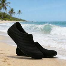 1 Pair Quick-Dry Beach Socks, Soft Sole, Suitable For Snorkeling, Swimming, Boating, Hiking, Surfing - Breathable & Lightweight, Essential Beach Accessory, Pool Float - Black - View 60