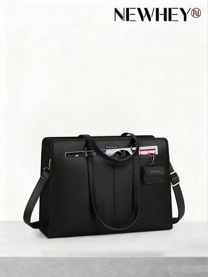 Laptop Bag For Women 15.6 Inch Work Tote Bags Waterproof PU Leather Handbag Shoulder Bags Business Office School Briefcase