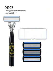 5/8/14/32 st. Delikat manuell rakapparat med 6 blad, vintageporslinsmönster, utbytbara huvuden, inkluderar förvaringslåda, hårborttagningsverktyg för armhålor och ben - Säkerhetsrakhyvel + blad - Visa 17