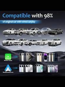 2-In-1 Wireless CarPlay Adapter, Mini Stable Smallest Wireless CarPlay Adapter, Bluetooth Connection, Plug And Play, No Latency, Compatible With IPhone And Android Auto - A - View 10