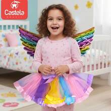 Kit Fantasia Fada Colorida C/ Asas Vestido Tranças e Varinha Magica C/ Som e Luz - Castela - Multicolorido - Visão 7