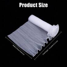 2 Rolls/1 Roll Faux Pearl Ruffle Fabric Flower Wrapping, Suitable For Party, Wedding, Birthday Gift Packaging, Bouquet Accessories, Gift Wrapping, Flower Packaging, Valentine's Day, Mother's Day (White 2 Styles Randomly Sent) - Multicolor - View 3