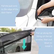2 Pack Car Window Shades - Highly Elastic Universal Car Side Window Cover, Breathable Mesh Camping Car Sun Shade For Reduce UV Rays, Car Screen Mosquito Net Privacy Protection (Front) - Front/2 Pcs - View 6