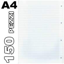 OISE ART STORE 150 Fogli Forati Per Quaderni Anelli Quaderno A4 A Righe 1r 60gr Scuola Ufficio - - Multicolore - Visualizzare 1