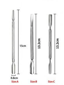 带勺角质层推棒 专业指甲角质层去除清洁器 100% 不锈钢 - 彩色 - 查看 4