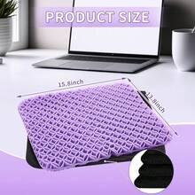 AceOrbit 3 Pack Gel Seat Cushion For Long Sitting Pressure Relief Gel Chair Cushions For Hip Pain, Soft & Breathable Comfy Cushion For Office Chair, Wheelchair & Car - 紫色,黑色 - 查看 4