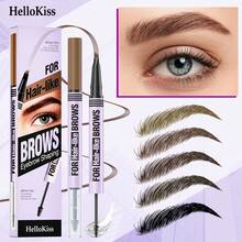 HelloKiss Gel transparente para cejas 2 en 1 Lápiz de cejas de doble extremo Gel laminador de cejas Bolígrafo de cejas con punta de tenedor Cejas naturales y esponjosas Sujeción fuerte y larga duración Resistente al agua y a las manchas Sin copos blancos Fácil de usar para principiantes Maquillaje diario - Tubo morado multicolor - Ver 3
