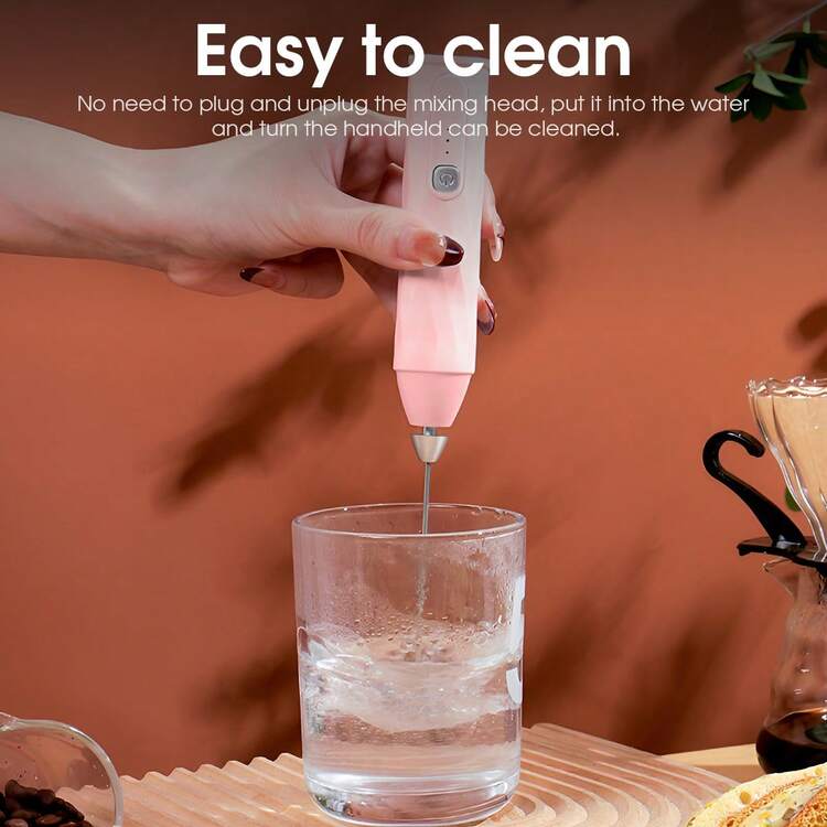 可充电手持式奶泡器，便携式电动奶泡器，不锈钢咖啡奶泡器，三档速度奶泡器，适用于抹茶、卡布奇诺、拿铁、奶昔、混合饮品 - 其他 - 查看 6