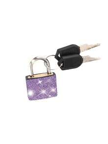 Mini Sparkling Crystal Key Lock - Metal Small Lock With 2 Keys, No Assembly Required, Luggage Lock With Keys, Small Luggage Padlock, Metal Key Lock For Luggage, Gym Locker, Bags, School, Gym, Classroom, Matching Games, Travel Backpacks, Thanksgiving, Christmas, Easter Gifts - A - View 9
