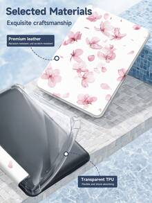 Ayotu 1pc Cherry Blossoms Pattern Tablet Case & Kindle E-Book Case Compatible With IPad 10th Generation, IPad 11/Air 4th/Air 7th/9.7 Inches, Compatible With Samsung Galaxy Tab A9 Plus, Kindle (11th Generation-2024 Release)(6 Inch), Kindle Paperwhite 12th Gen 2024, Great Holiday Gift, Stylish And Simple Pattern. - Multicolor - View 8