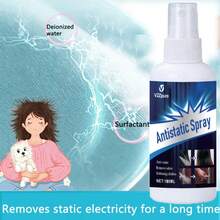 Removedor de Eletricidade Estática de Roupas, Spray Anti-Estático para Casa, Removedor de Rugas e Estática para Cabelo, Roupas, Interior de Carro, Cortinas, Sofá, Carpete, Animais de Estimação - Líquido - Visão 12