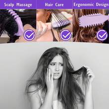 1把全新水晶发梳，头部按摩梳 - 适用于直发、湿发和干发，女士礼品套装 - 多色 - 查看 7