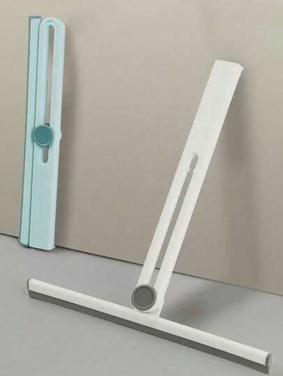 1pc Foldable Squeegee Cleaner, Suitable For Cleaning Glass, Floor, Windows And Other Household Surfaces, 180 Degree Rotatable Silicone Blade, Multi-Functional Window, Bathroom, Countertop, Toilet Cleaning Tool