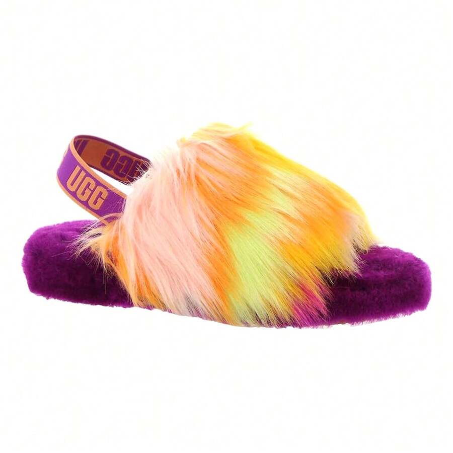 Big & Little Kid's UGG Fluff Yeah Slide TIE DYE BYLC (1120033kBYLC) - Multi - 查看 1